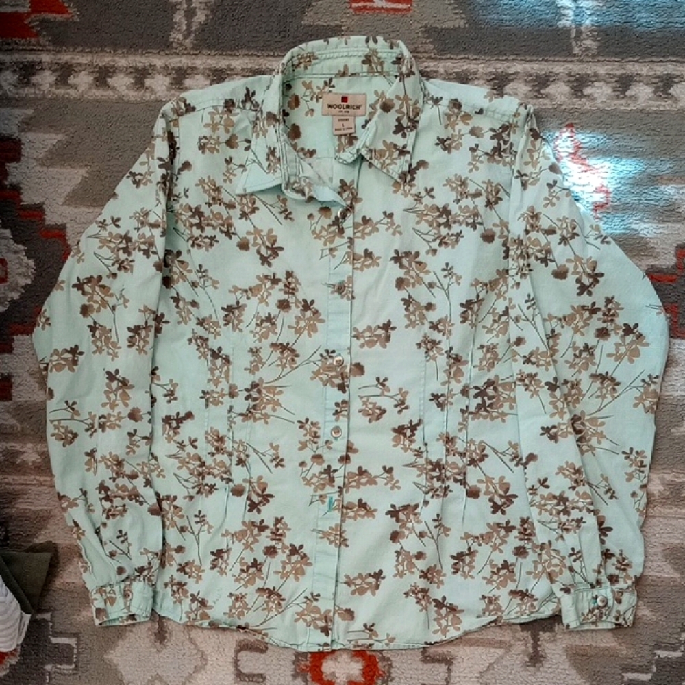 Floral Print Woolrich shirt - L